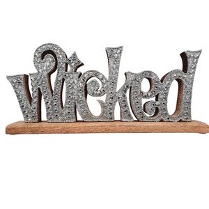 Sparkling & Studded Glinda Wicked' For Good Whimsigoth Decorative Halloween Sign